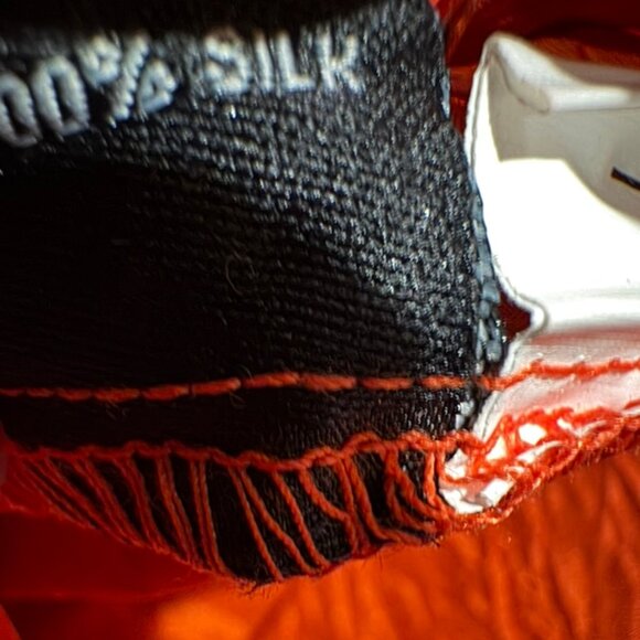 Lynn Ritchie Silk Crinkle Button-Up Blouse Paprika Size 1X NWT Holidays - Picture 7 of 7